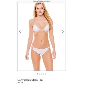 L*Space White & Nude Reversible XS Bikini